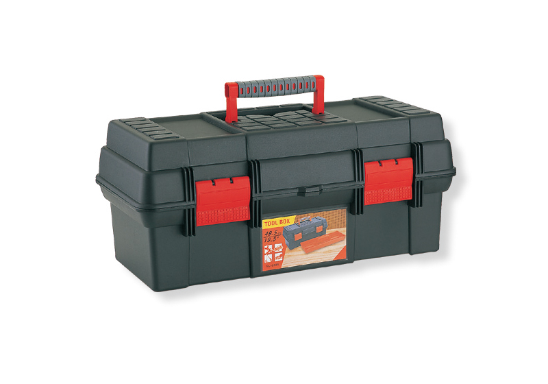 Plastic tool box with soft PVC grip in china